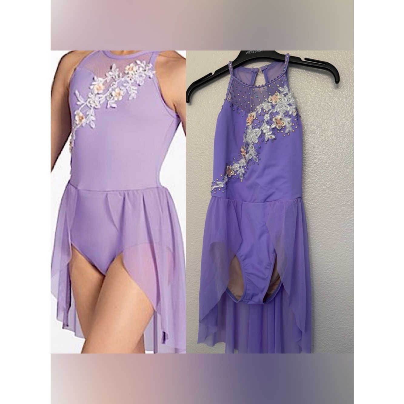 Weissman Dance Costume Lavender Purple Dress Cant Help Falling In Love 12579 Lc